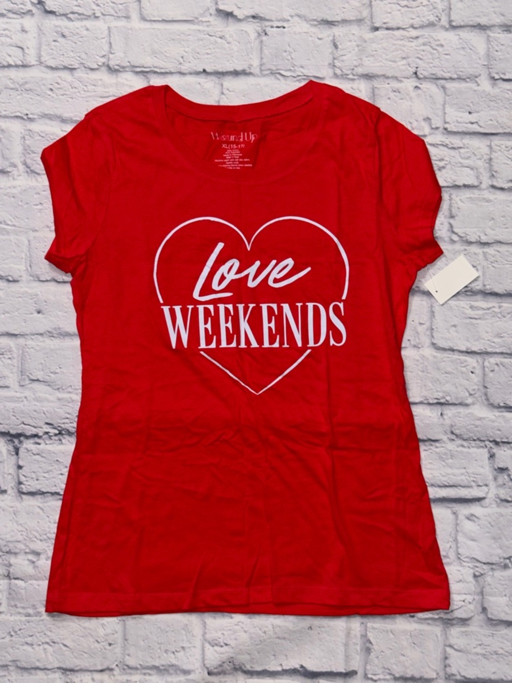 Wound Up Red 'Love Weekends' Graphic Tee